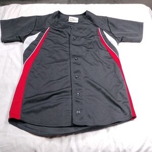 Teamwork athletic apparel mens short sleeved button down shirt size 34/36